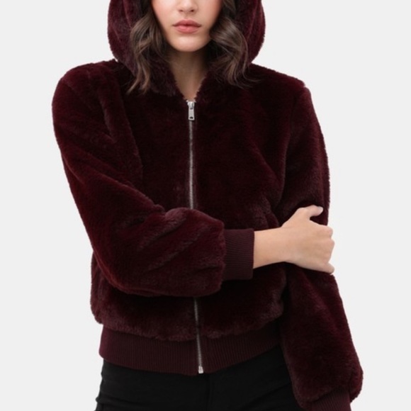 Faux Fur Hooded Teddy Jacket - Picture 8 of 8